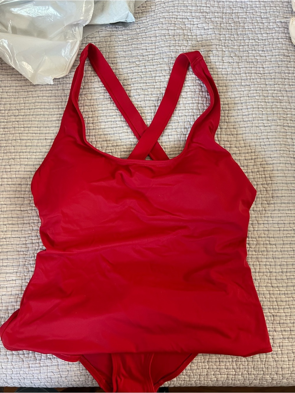 Andie Red One-Piece Swimsuit with Crisscross Straps